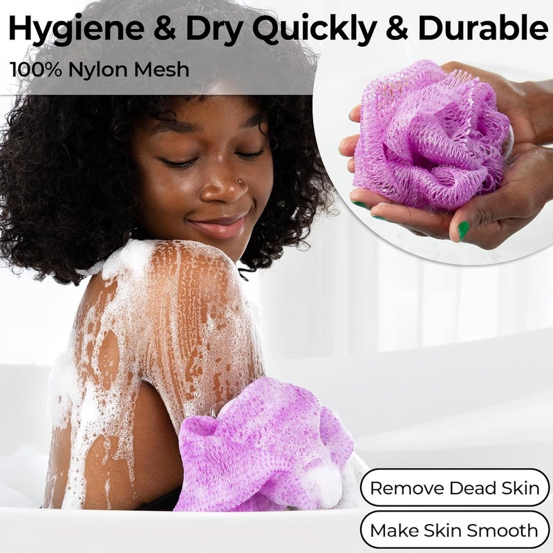 MINISENTIALS African Net Sponge Authentic - Real African Exfoliating Body Scrubber Sponge with Knots - Shower Washcloths for Exfoliator - Body Care Bathing Accessories - Image 4